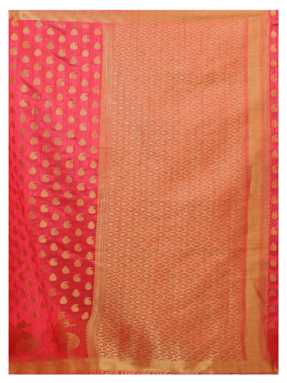 Mimosa Womens Art Silk Saree Kanjivaram Strawberry Color