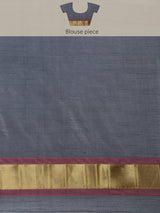 Mimosa Womens Art Silk Saree Kanjivaram Grey Color
