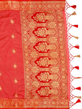 Mimosa Women's Woven Design Kanjivaram Art Silk Saree With Blouse Piece : SA0000944ST