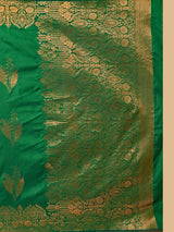 Mimosa Women's Woven Design Kanjivaram Style Art Silk Saree With Blouse Piece : SA00001382BGFREE