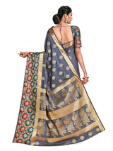 Mimosa Womens Art Silk Saree Kanjivaram Grey Color