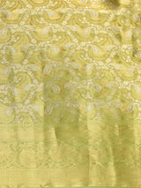 Mimosa Womens Art Silk Saree Kanjivaram Olive Color