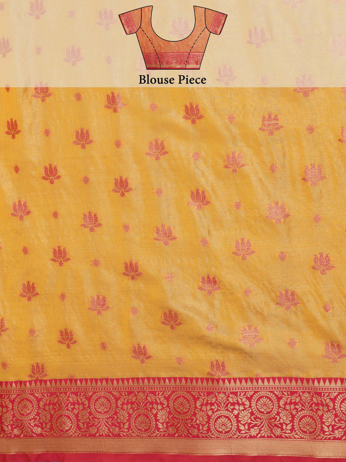 Mimosa Women's Woven Design Kanjivaram Art Silk Saree With Blouse Piece : SA0000942GD