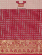 Mimosa Womens Art Silk Saree Kanjivaram Peach Color