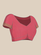Mimosa Womens Chiffon Saree Banarasi style Pink Color
