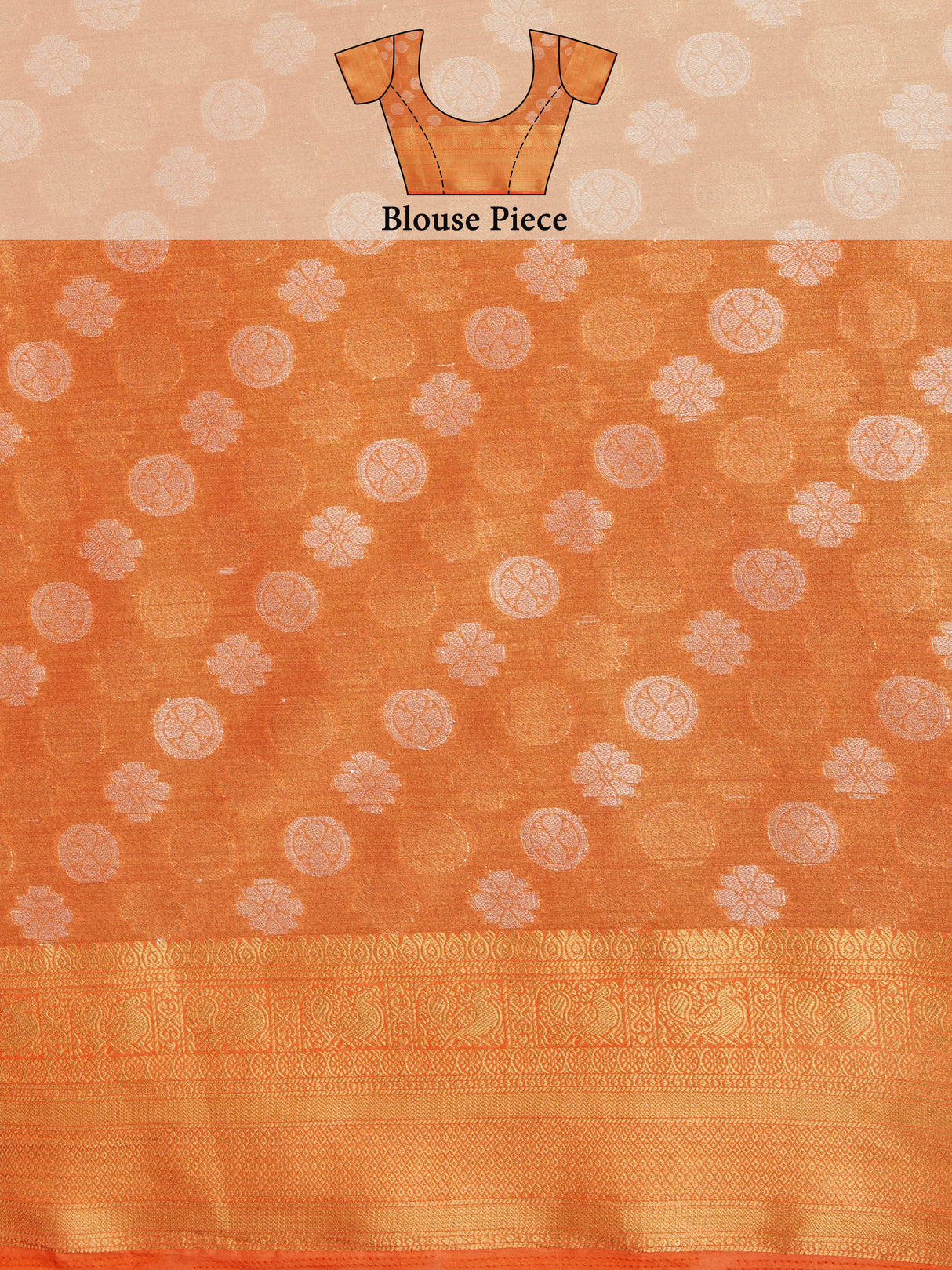 Mimosa Women's Woven Design Kanjivaram Style Art Silk Saree With Blouse Piece : SA0000410MRFREE