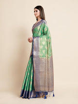 Mimosa Womens Art Silk Saree Kanjivaram Rama Color