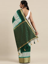 Mimosa Womens Art Silk Saree Banarasi style BGreen Color