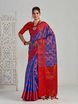 Mimosa Women's Woven Design Kanjivaram Art Silk Saree With Blouse Piece : SA00001129RB