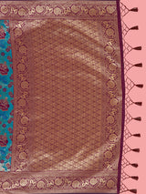 Mimosa Women's Woven Design Kanjivaram Style Art Silk Saree With Blouse Piece : SA00001335SFFREE