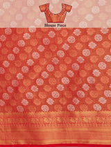 Mimosa Women's Woven Design Kanjivaram Style Art Silk Saree With Blouse Piece : SA0000410PNKFREE