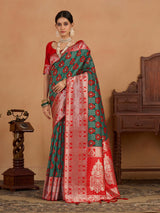 Mimosa Women's Woven Design Kanjivaram Art Silk Saree With Blouse Piece : SA0000902BG
