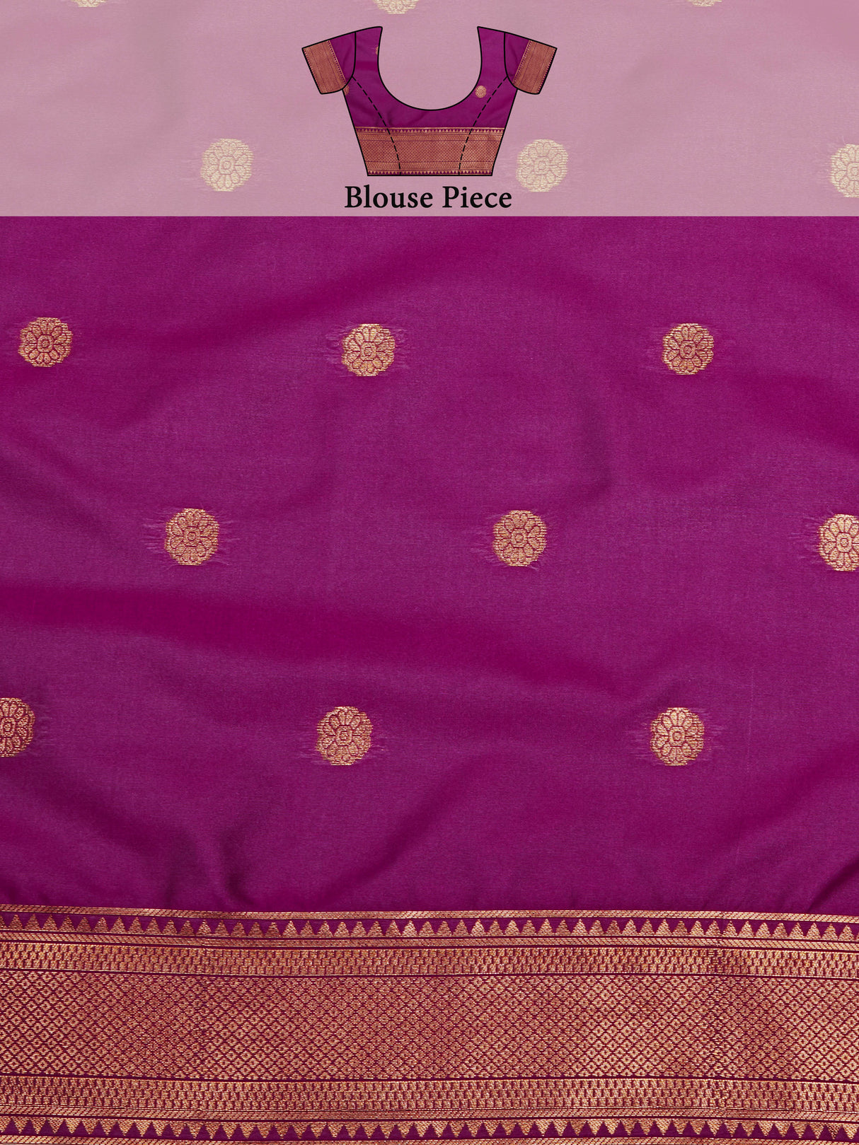 Mimosa Women's Woven Design Kanjivaram Style Art Silk Saree With Blouse Piece : SA00001415PCFREE