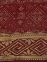 Mimosa Womens Art Silk Saree Kanjivaram Chocolate Color