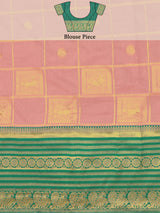 Mimosa Women's Woven Design Kanjivaram Style Art Silk Saree With Blouse Piece : SA0000870PNK