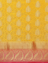 Mimosa Womens Art Silk Saree Kanjivaram Gold Color