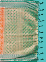Mimosa Women's Woven Design Kanjivaram Style Art Silk Saree With Blouse Piece : SA0000373PCFREE