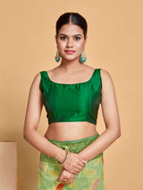 Mimosa Women's Woven Design Kanjivaram Linen Saree With Blouse Piece : SA00001245PSFREE