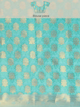 Mimosa Womens Art Silk Saree Kanjivaram Saffire Color