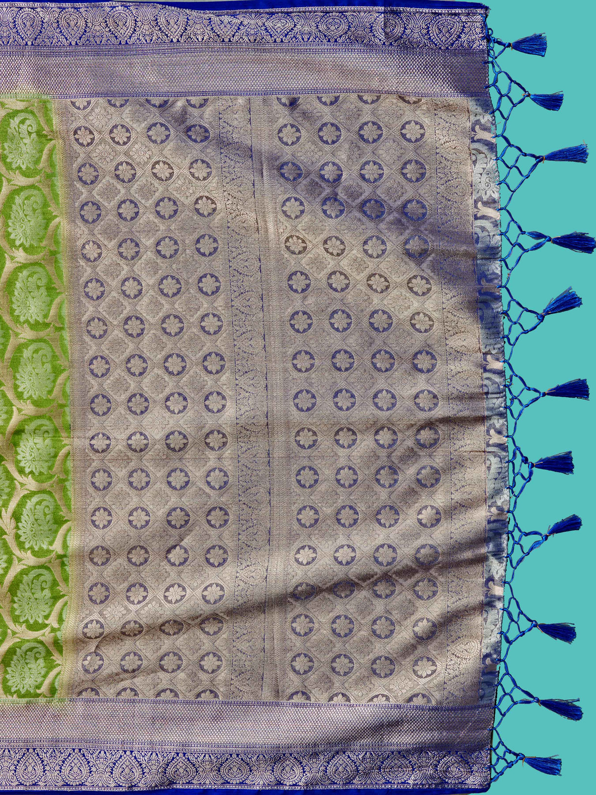 Mimosa Women's Woven Design Kanjivaram Style Art Silk Saree With Blouse Piece : SA0000385LRFREE