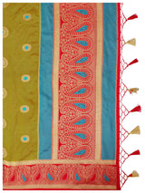 Mimosa Womens Art Silk Saree Kanjivaram Chiku Color