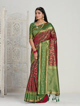 Mimosa Women's Woven Design Kanjivaram Art Silk Saree With Blouse Piece : SA00001144RN