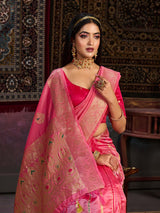 Mimosa Women's Woven Design Bishnupur Art Silk Saree With Blouse Piece : SA0000866GJ