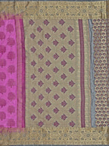 Mimosa Womens Art Silk Saree Kanjivaram Pink Color