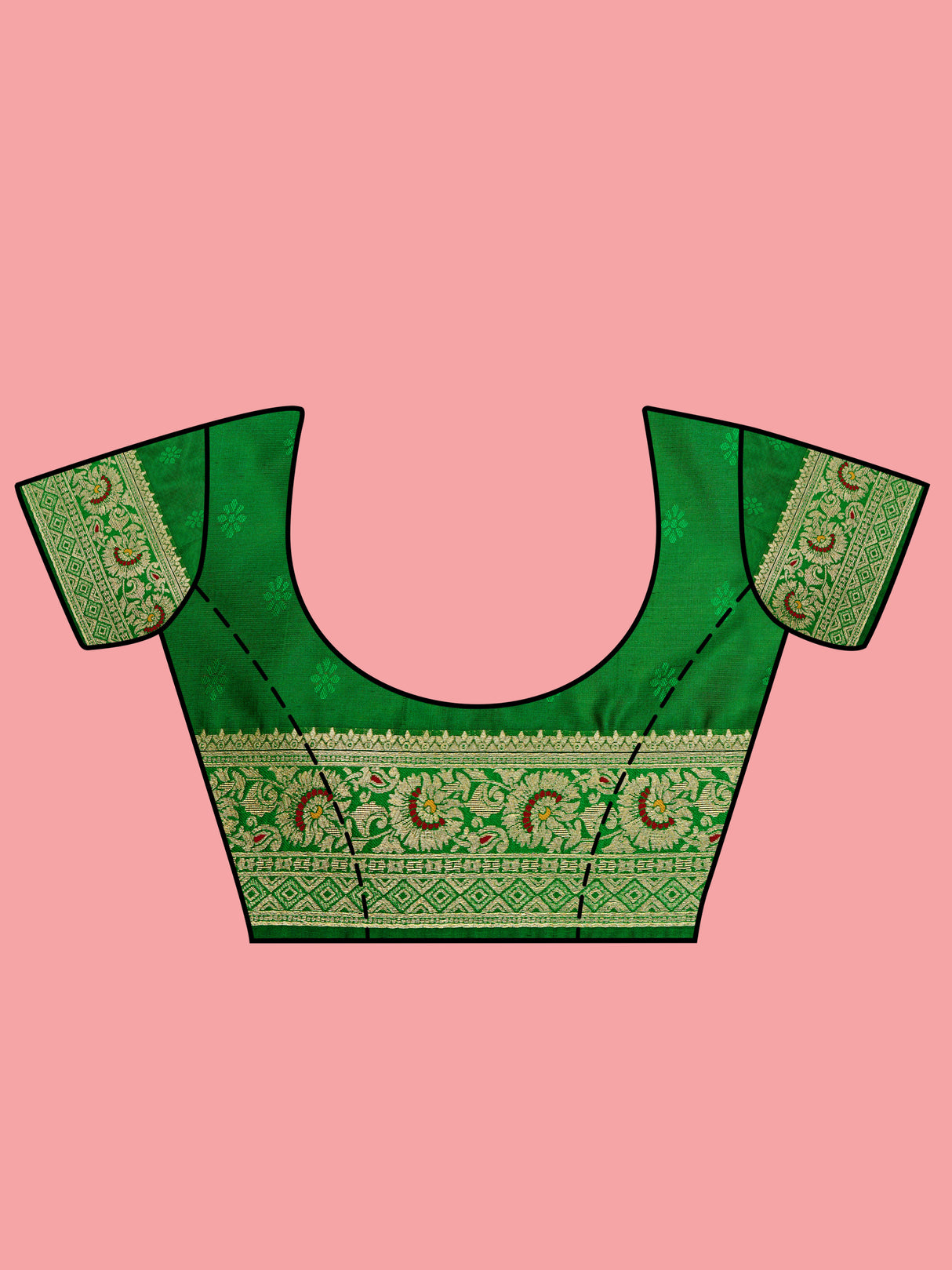 Mimosa Women's Woven Design Patola Style Art Silk Saree With Blouse Piece : SA00001344MRFREE