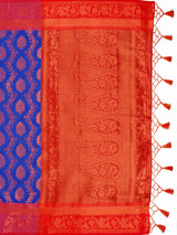 Mimosa Women's Woven Design Kanjivaram Art Silk Saree With Blouse Piece : SA0000913RB