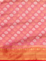 Mimosa Women's Woven Design Kanjivaram Style Art Silk Saree With Blouse Piece : SA0000410PNKFREE