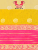 Mimosa Women's Woven Design Kanjivaram Style Art Silk Saree With Blouse Piece : SA0000869GD