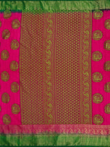 Mimosa Womens Art Silk Saree Kanjivaram Strawberry Color