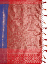 Mimosa Women's Woven Design Kanjivaram Art Silk Saree With Blouse Piece : SA0000912RB