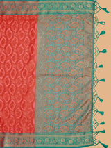 Mimosa Women's Woven Design Kanjivaram Art Silk Saree With Blouse Piece : SA00001229GJFREE