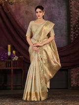 Mimosa Women's Woven Design Kanjivaram Art Silk Saree With Blouse Piece : SA0000905OFW