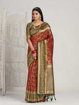 Mimosa Women's Woven Design Kanjivaram Art Silk Saree With Blouse Piece : SA00001144MR