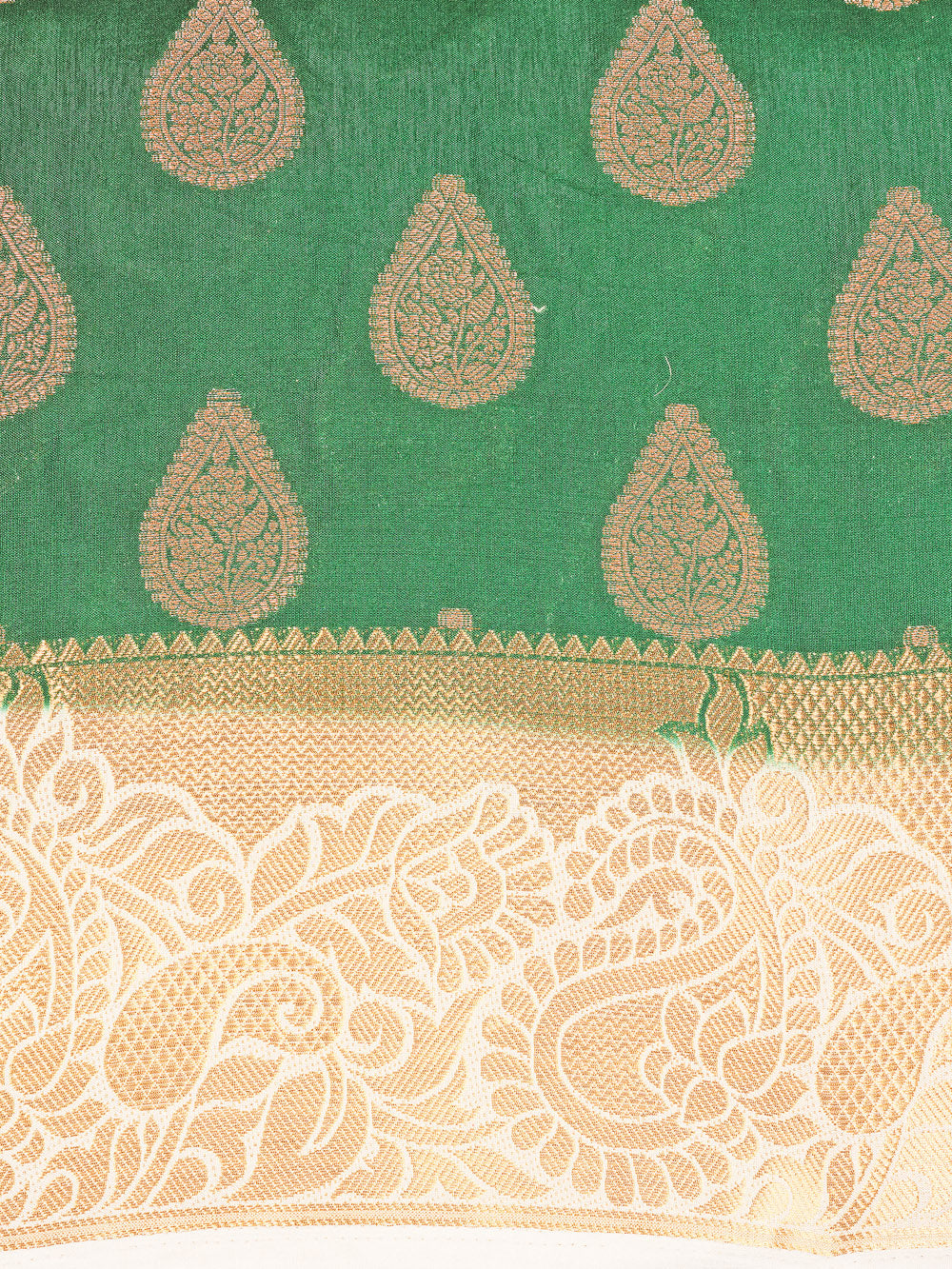 Mimosa Womens Art Silk Saree Kanjivaram Green Color