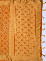 Mimosa Womens Art Silk Saree Kanjivaram Mustard Color