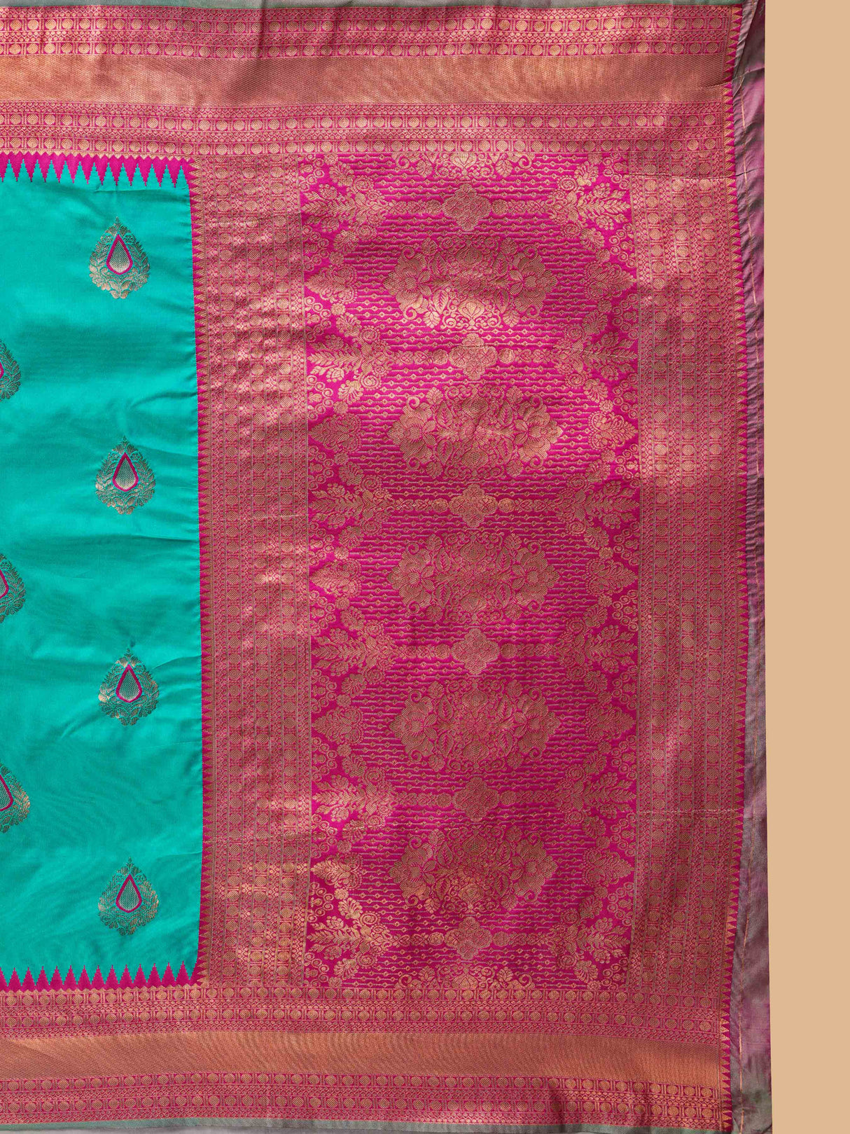 Mimosa Women's Woven Design Kanjivaram Style Art Silk Saree With Blouse Piece : SA00001377RMFREE