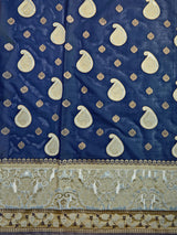 Mimosa Women's Woven Design Kanjivaram Art Silk Saree With Blouse Piece : SA00001246NVFREE