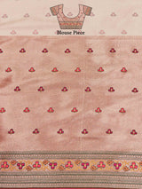 Mimosa Women's Woven Design Patola Style Art Silk Saree With Blouse Piece : SA00001378RNFREE