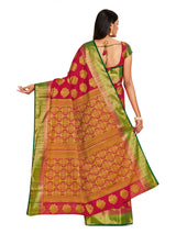 Mimosa Womens Art Silk Saree Kanjivaram Red Color