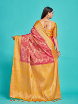 Mimosa Women's Woven Design Kanjivaram Style Art Silk Saree With Blouse Piece : SA0000394RNFREE