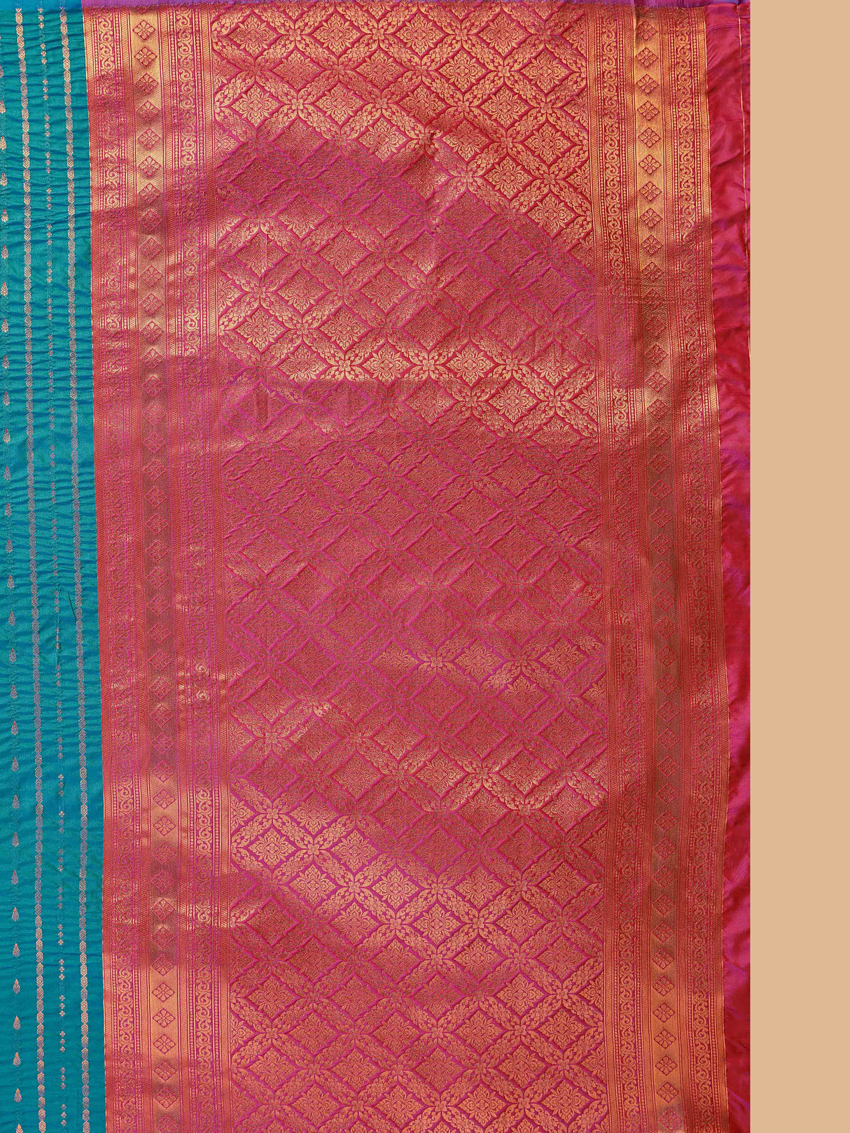 Mimosa Women's Woven Design Kanjivaram Style Art Silk Saree With Blouse Piece : SA00001374IBFREE