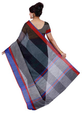 Mimosa Womens Cotton Saree Banarasi style Grey Color