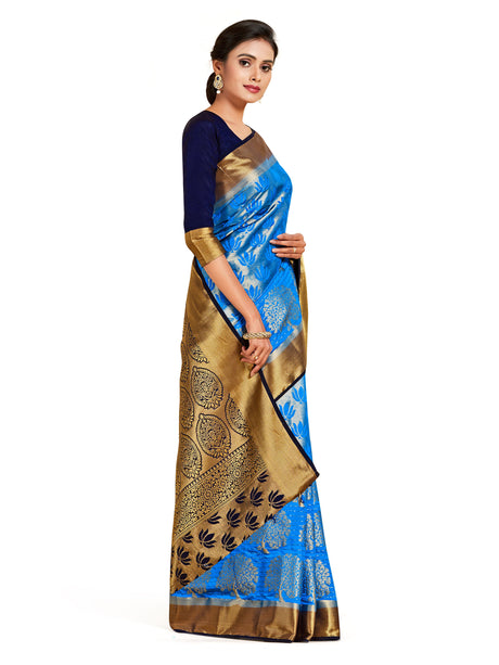 Mimosa Womens Art Silk Saree Kanjivaram Ananda Color